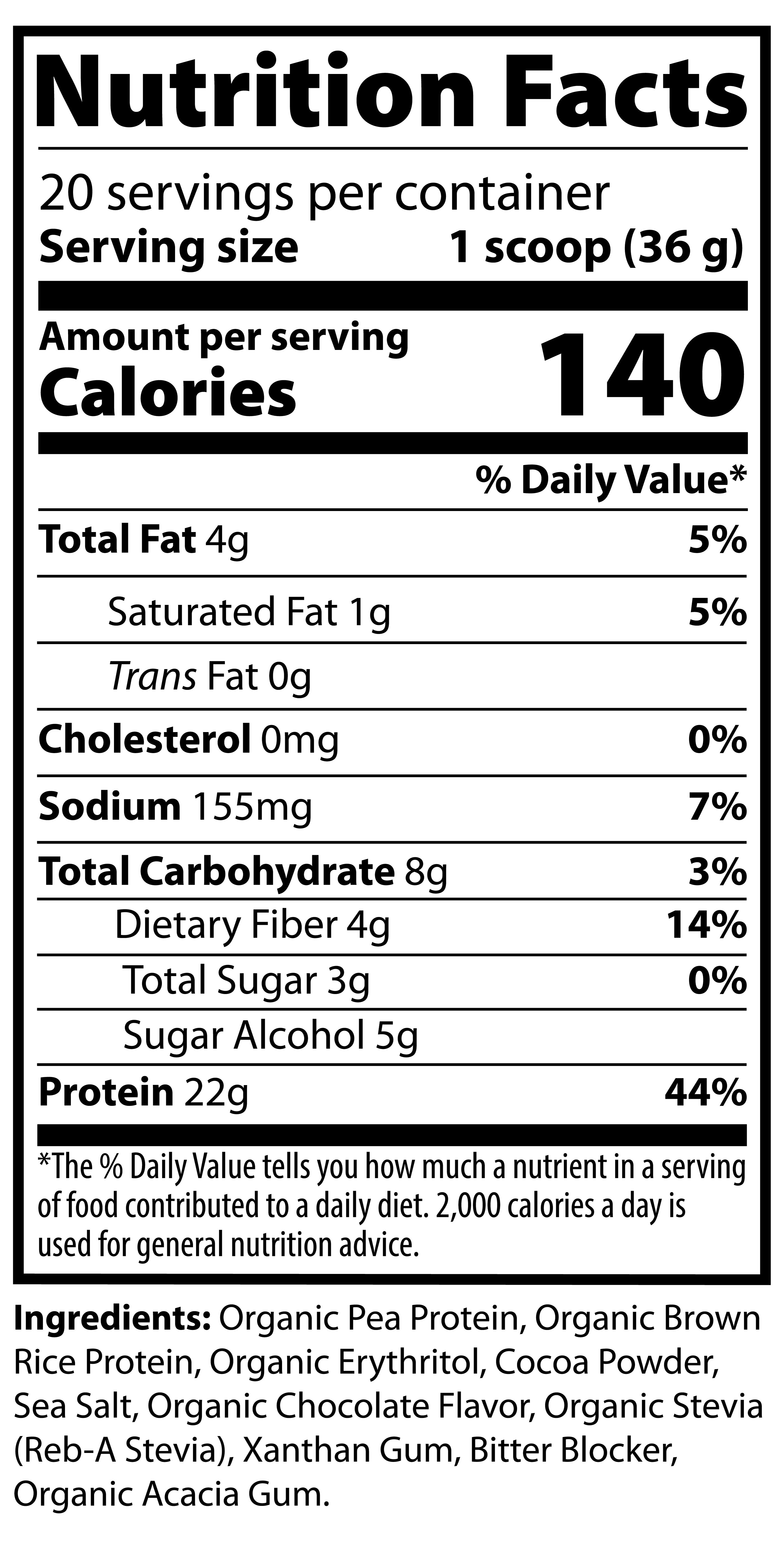 1.5lb Pure Vegan Protein Rich Chocolate